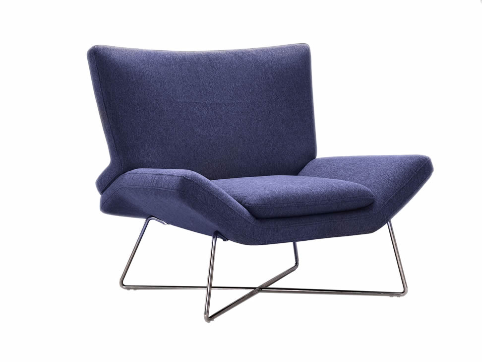 Sillón Contemporáneo Azul Marino Stella